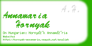 annamaria hornyak business card